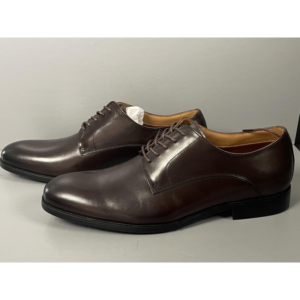 Steve Madden Daxtin Shoes Mens Size 9 Brown Leather Derby Dress Formal - Picture 5 of 10